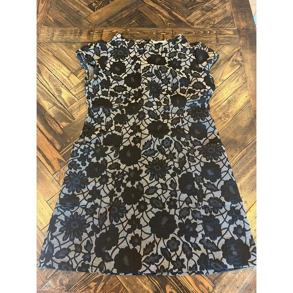 Laundry By Design Floral Boxy Shift Dress Women Large Neutral Wedding Pockets - Picture 1 of 11